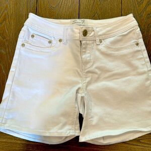 White seven shorts